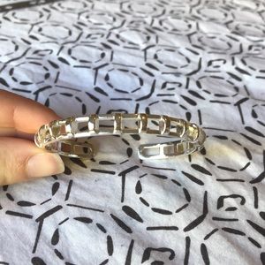 Stella & Dot Silver Cage Cuff
